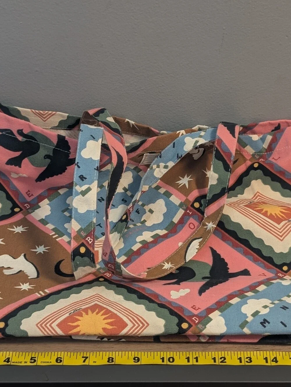 Sézane x Pangea Limited Edition Canvas Tote Bag Coquette Patchwork Print